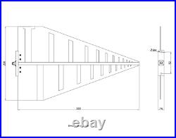 500MHz to 6GHz Ultra-Wideband 6dBi Gain Log-periodic Antenna