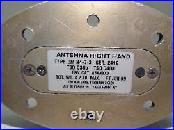 AIRCRAFT ANTENNA RIGHT HAND TYPE DMN4-7-3 BY DM TECH With 8130-3 (LAST ONE)