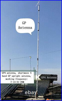 GP4 Shortwave Ground Plane Antenna Vertical GP Antenna 4 Bands Working Frequency