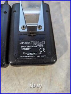 Lot of 5 Azden 1201BT/1200BT Wireless UHF Bodypack Transmitter Power On Tested