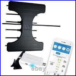 Outdoor VHF/UHF HDTV Antenna with Bluetooth Signal Meter and Elite Pro