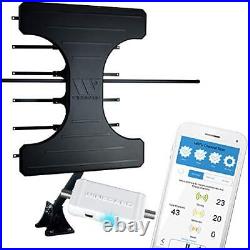 Outdoor VHF/UHF HDTV Antenna with Bluetooth Signal Meter and Elite Pro