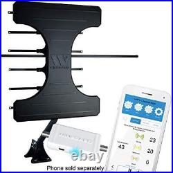 Outdoor VHF/UHF HDTV Antenna with Bluetooth Signal Meter and Elite Pro