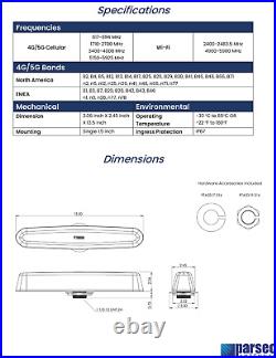 Parsec Australian Shepherd PTA Series 7-in 1 Antenna 4 x CELL, 2 x Wi-Fi, GPS