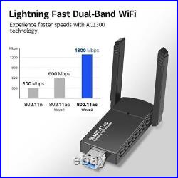 USB 3.0 Wireless WIFI Adapter 1300Mbps Long Range Dongle Dual Band Network lot