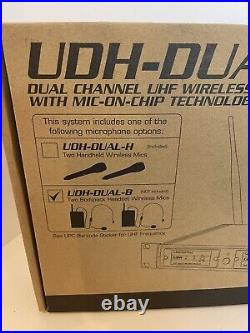 VocoPro UDH-Dual Channel UHF Wireless Mic system with Mic-On-Chip Technology