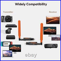Wireless 100M HDMI Extender Video Transmitter Receiver with Detachable Antenna